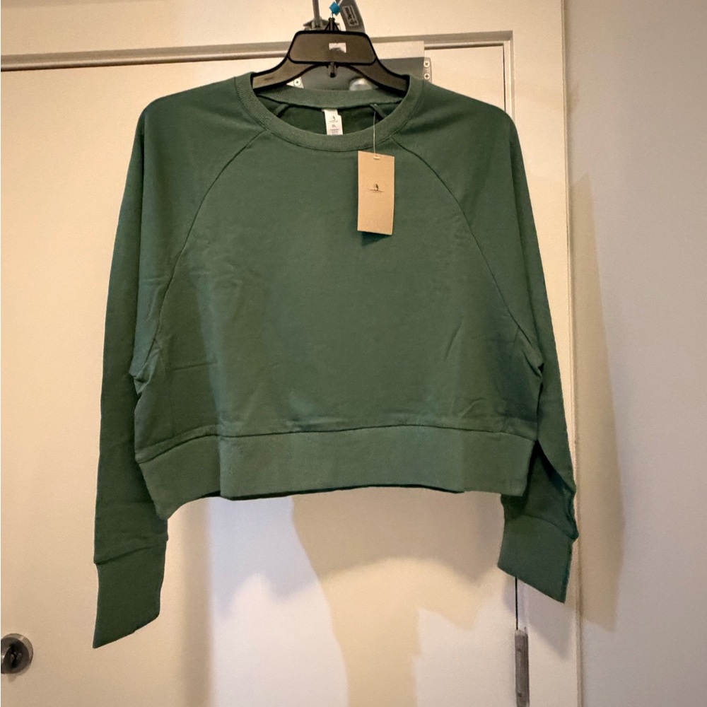XL - Green Cropped Sweatshirt